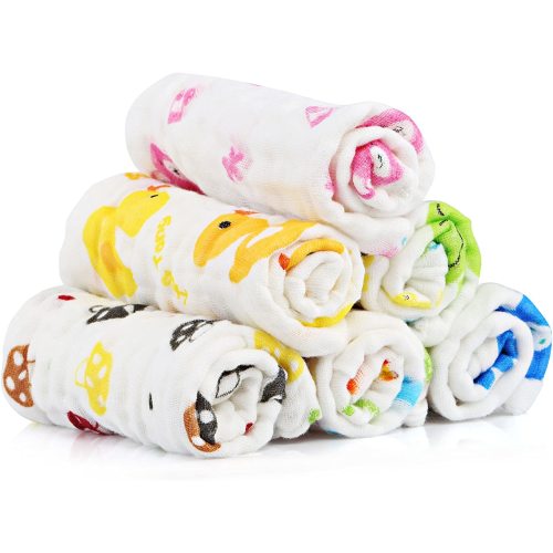 Moncolis 6 Pcs Baby Washcloths for Sensitive Skin