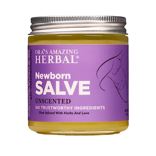 Newborn Salve, Calendula Baby Salve, EWG Verified Baby Ointment, Baby Eczema Acne, Diaper Balm, Butt Cream, Cradle Cap, Natural and Paraben Free, Ora's Amazing Herbal - Newborn 4 oz (Pack of 1)