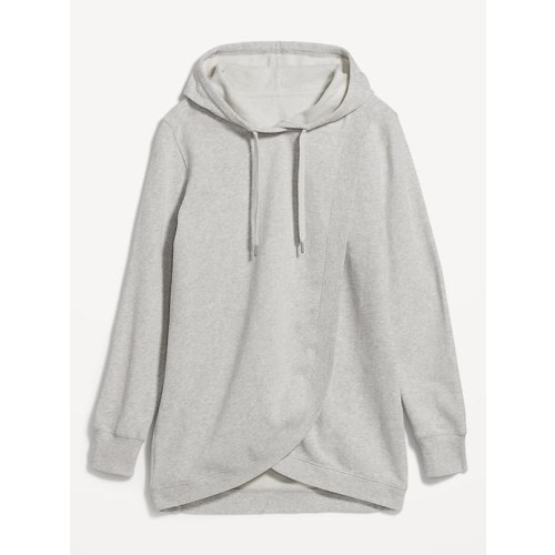 Maternity Cross-Front Nursing Pullover Hoodie