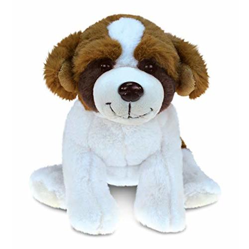 DolliBu Plush St Bernard Dog Stuffed Animal - Soft Plush Huggable Dog Plush, Adorable Playtime Plush Toy, Cute Pet Animal Cuddle Gift for Kids & Adults - 8 Inch