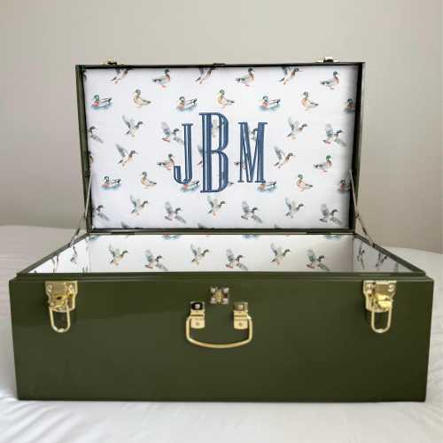 Baby Memory Chest Keepsake Large Storage Gift Monogram Design Custom Trunk Newborn Present Gender Reveal Keepsake Box Storage Solution Box