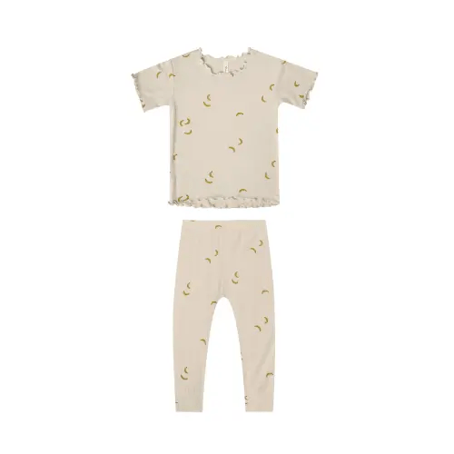 Rylee & Cru Kids Modal PJ Set - BANANA - Yellow Turtle