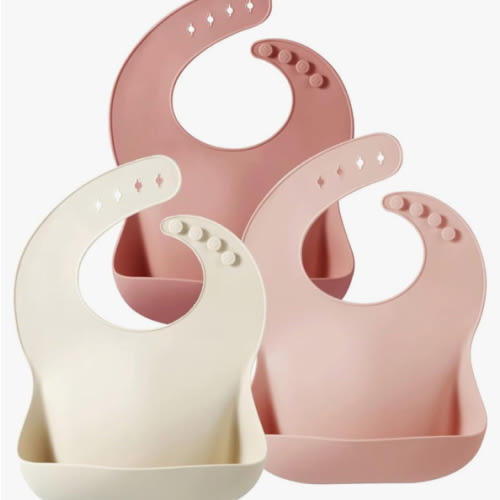 Amazon.com: PandaEar Silicone Bibs for Babies Toddlers Girls| Adjustable Waterproof BPA Free Soft Durable Bibs for eating with Large Pocket Food Catcher : Baby