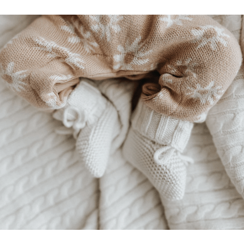 Luna + Luca Organic Booties - White