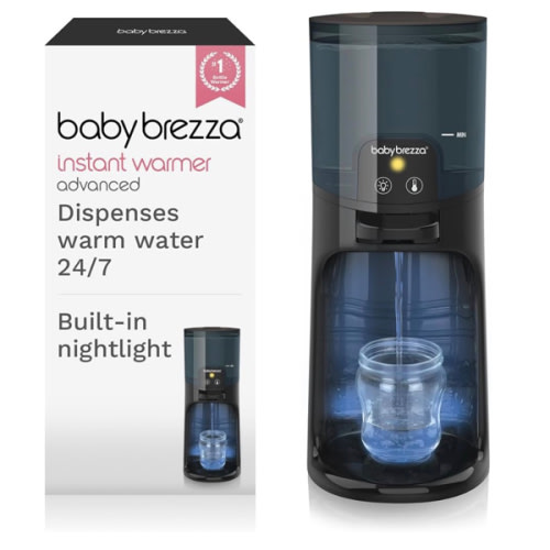 Baby Brezza Instant Bottle Warmer Advanced with 3 Temperature Settings, 24/7 Warm Water Dispenser for Formula Warming, LED Nightlight, 50oz Tank Capacity, Electric Kettle Alternative