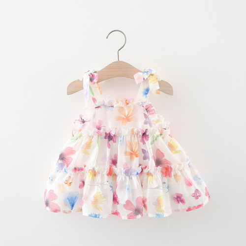 Baby Colorful Flower Slip Dress