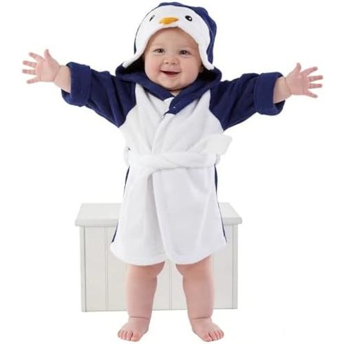 Baby Boy Bathrobe Hooded Towels Unisex Infant Bath robe Towel For Toddle Terry Ultra Absorbent Durable Blankets