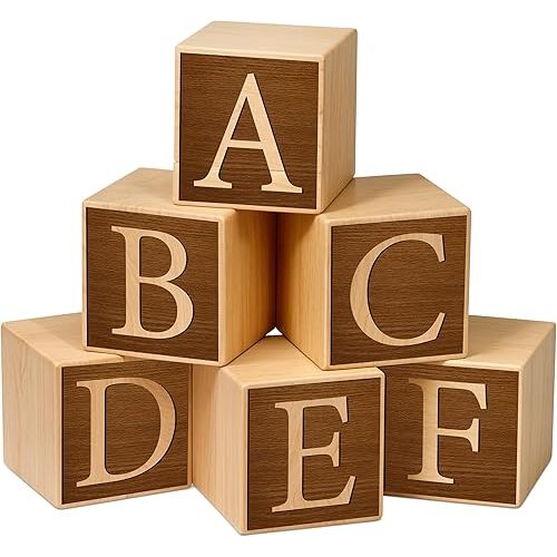 Custom Engraved Wooden Blocks - Personalized Nursery Decor, Montessori Letter Blocks