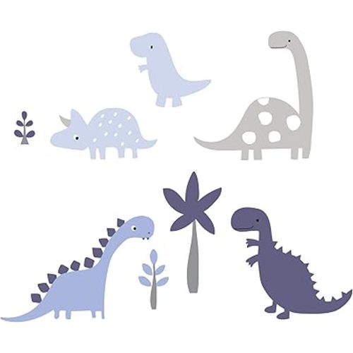 Bedtime Originals Roar Dinosaur Wall Appliques, Blue/Gray