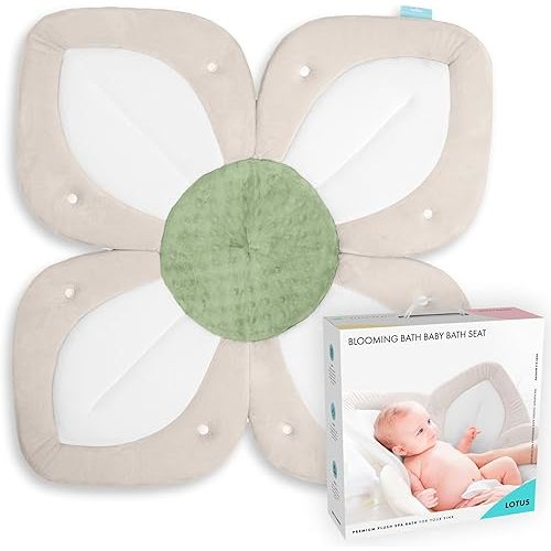 Blooming Bath Lotus Baby Bath Seat -  White/Olive