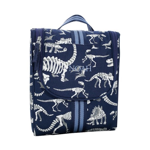 Mackenzie Navy Dino Bones Glow-in-the-Dark Toiletry Bag