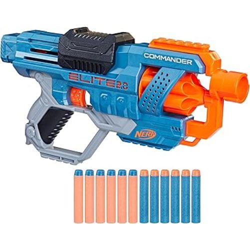 NERF Elite 2.0 Commander RD-6 Dart Blaster, 12 Darts, 6-Dart Rotating Drum, Outdoor Toys, Easter Gifts for Kids, Ages 8+ (Amazon Exclusive)