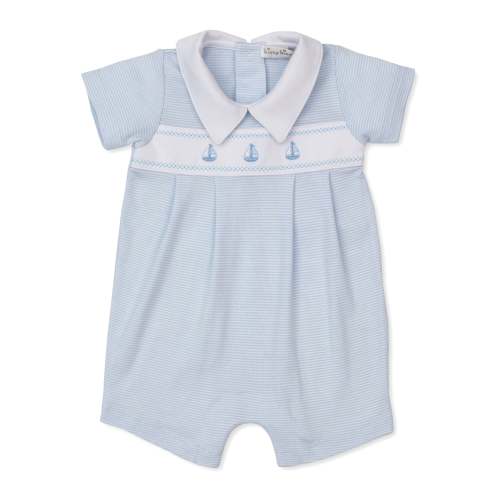 Classic Treasures SP26 Blue Stripe Short Playsuit