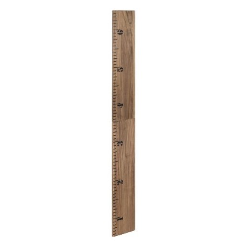 8" x 72" Growth Chart 6.5' Wood Wall Ruler Rustic Brown - Kate and Laurel
