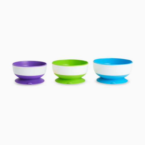 Stay Put Suction Bowls (3 Pack) - Purple/Green/Blue