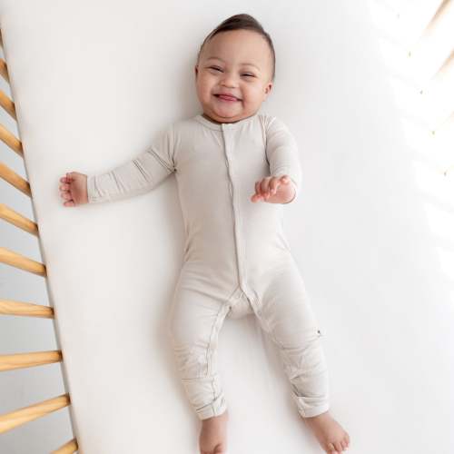 Snap Romper in Oat | Baby and Infant Sleeper | Kyte Baby