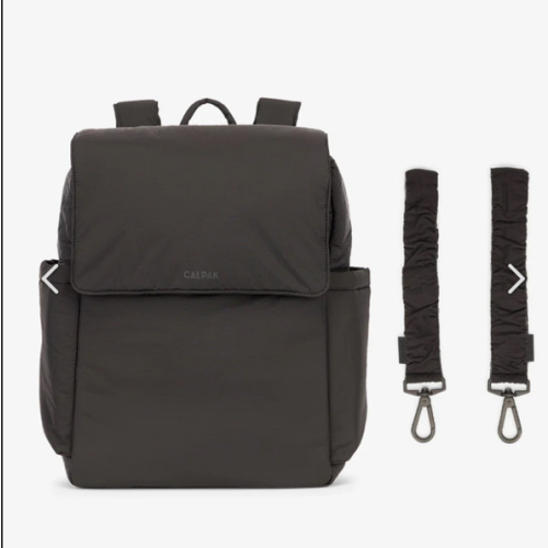 Diaper Backpack with Stroller Straps in Black + Black | CALPAK