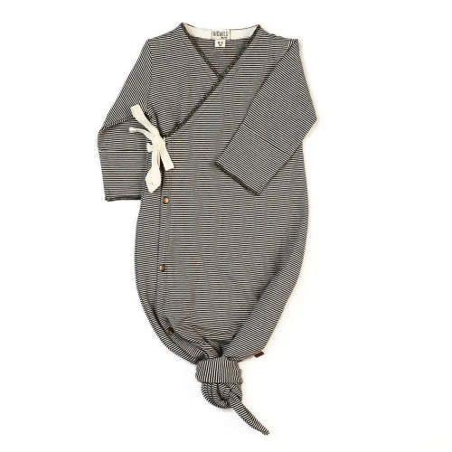 Organic Baby Kimono Gown - Stripe