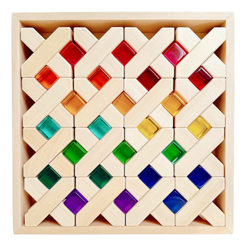 80 Pcs Combination Set with 32 X-shape and 48 Lucite Cubes – Green Elephant Home and Toys