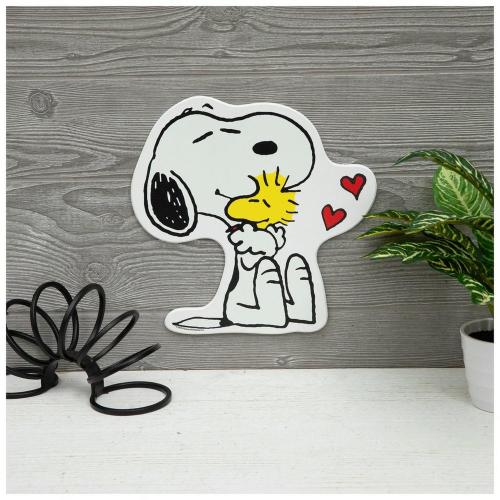 Snoopy & Woodstock Hugging Wood Wall Decor