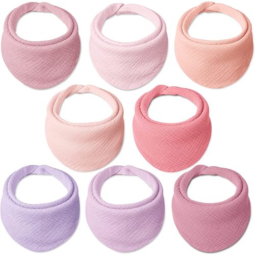 Amazon.com: Lulu moon Baby Muslin Bibs - 100% Cotton for Teething Drooling Girls Boys, 8 Pack (Cream) : Baby