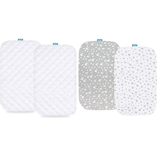 Bassinet Mattress Pad Covers and Sheets for Arm's Reach Clear-Vue, Cambria, Mini Ezee 2 in 1Co-Sleeper Bassinet