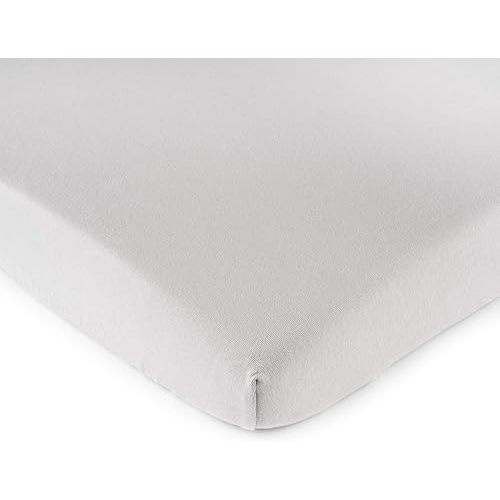 SHEETWORLD.COM Fitted Pack N Play Playard Sheet, 100% Cotton Jersey, Hypoallergenic, Butter Soft, Various Sizes, Fits Maxi COSI Swift Play Yard 31 x 39 inches - Silver Grey