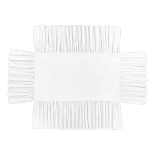 Washranp Crib Ruffle Skirt,Solid Color Soft Breathable Nursery Bedding Dust Pleated Cover for Bedroom