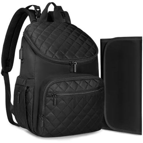 LOVEVOOK Diaper Bag Backpack Large Capacity Baby Bag with Portable Changing Pad, Multifunction Baby Travel Backpack