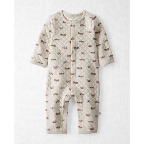 Sweet Cream Baby Quilted Double-Knit Jumpsuit Made with Organic Cotton in Butterflies | Carter’s Oshkosh Canada