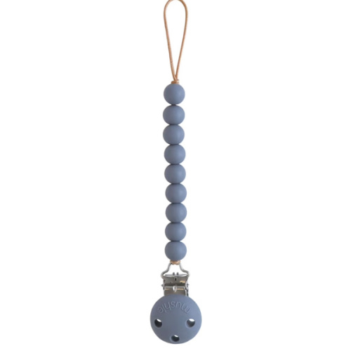 mushie 100% Silicone Baby Pacifier Clip BPA Free | Hera (Tradewinds)