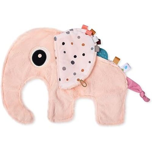 Baby Toys Baby Lovey Blanket Soft Elephant Blankets for Newborn Essentials 0-36 Months, Sensory Animal Security Blanket for Girls,Helps Speed up Pre-Sleep Calming Routine (Pink)