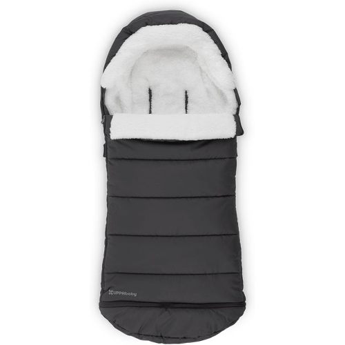 UPPAbaby CozyGanoosh Footmuff - Easily Attaches to UPPAbaby Strollers + RumbleSeat - Ultra-plush, Weather-Proof - Winter Stroller Cover - Jake (Charcoal)