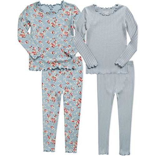 VAENAIT BABY 6M-12Y Kids Unisex Girls & Boys Soft Comfy Modal Tencel Shirring Sleepwear Pajamas 2pcs/4pcs Set