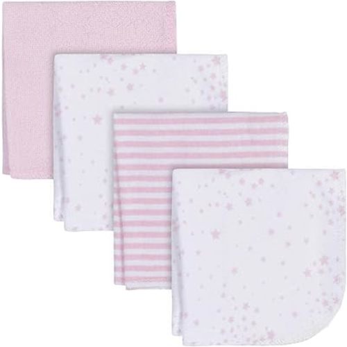 Gerber Onesies 16-Pack Baby Girls Stars Washcloths