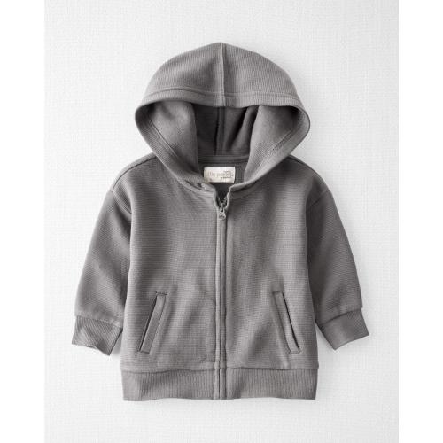 Carter's Little Planet Baby Organic Cotton Ribbed Hooded Jacket - 3M - Cloudy Day