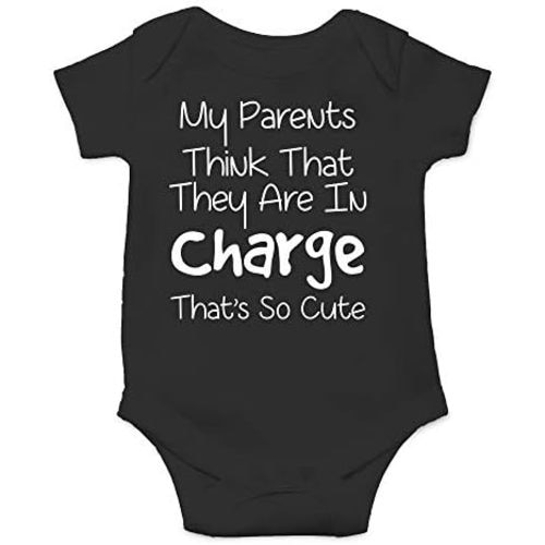 CBTwear My Parents Think That They Are in Charge Baby Bodysuit Funny Infant Outfit Unisex Humor Romper