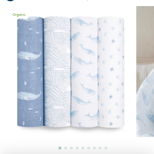 aden + anais | Oceanic Organic Muslin Swaddle Blanket 4pk