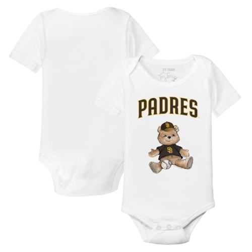 Infant San Diego Padres Tiny Turnip White Teddy Boy Bodysuit, 6M or 12M