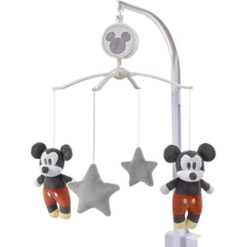 Disney Mighty Mickey Mouse and Grey Stars Plush Musical Mobile