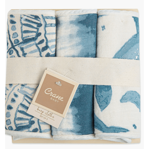 3-Pack Cotton Baby Burp Cloth Set