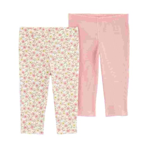 Carter's Child of Mine Baby Girl Pants, 2-Pack, Sizes Preemie-12 Months