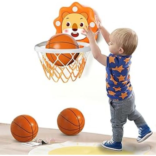 Indoor Mini Basketball Hoop for Toddlers Kids Boys Bedroom,Adjustable Height,Space-Saving,Christmas Birthday Gifts Toy for Boys,Toddler Toys