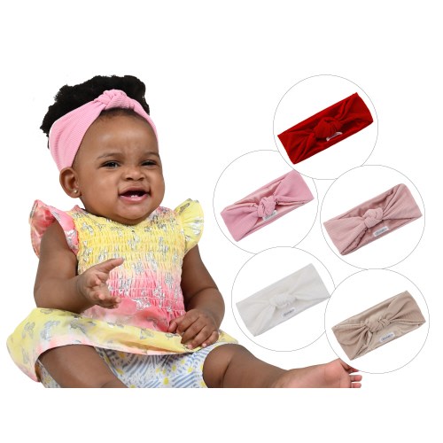 SATIN LINED BABY Headbands, Knotted Ribbed Headband, Toddler Infant Head Wrap, Knot Headband, Baby Shower Girl Gift Newborn/Infant Gift