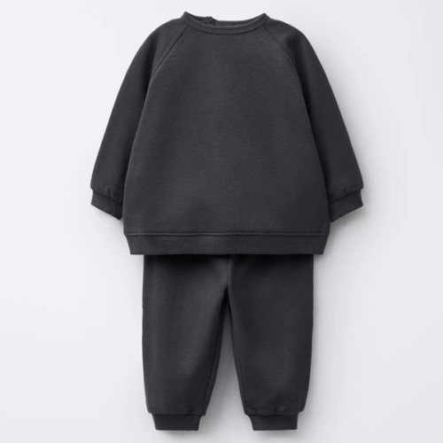 BASIC SWEATSHIRT AND JOGGER SET - Dark charcoal gray | ZARA United States