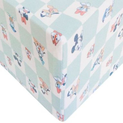 Copper Pearl Premium Crib Sheet - Mickey Mouse & Friends: Polyester Rayon Blend, 8" Deep, Jersey Figures Pattern