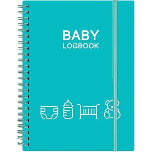 Baby's Daily Log Book - A5 Baby's Tracking for Newborns, 150 Easy to Fill Pages to Track and Monitor Your Newborn Baby's Schedule, Teal