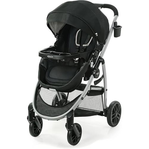 Graco Modes Pramette Stroller, Baby Stroller with True Pram Mode, Reversible Seat, One Hand Fold, Extra Storage, Child Tray, Pierce