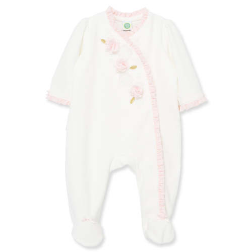 Flowers Velour Footie - Little Me