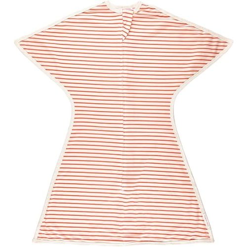 Zip Swaddle Sack, Roomy Zipper Swaddle for Easy Diaper Changes and Proper Hip Development - Baby Swaddle Sack, Small - Stripes Strawberry/Cream